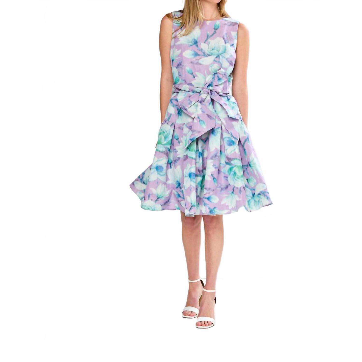 New Sara Campbell Giselle Midi Dress In Lilac Floral